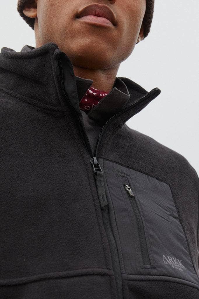 ARKK Apparel ARKK Essential Fleece Jacket | Black White Fleece Jacket